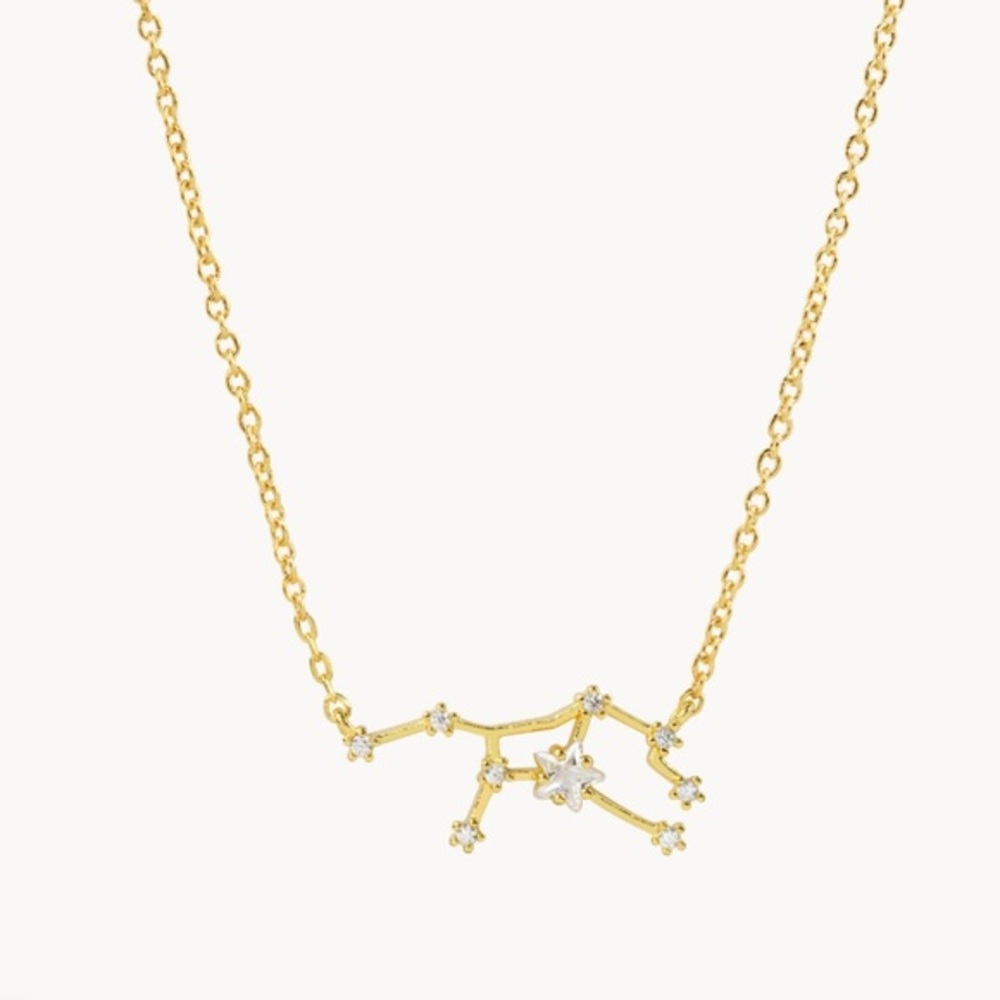 NIB VIRGO STAR CONSTELLATION GOLD DIPPED NECKLACE